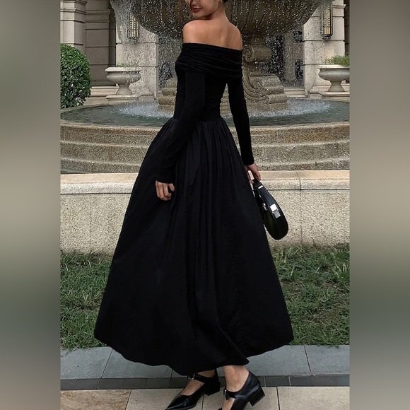 Commense Elegant Off-Shoulder criss cross Evening Dress - Picture 4 of 7